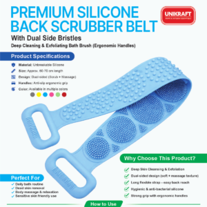 nikraft Premium Silicone Back Scrubber Belt